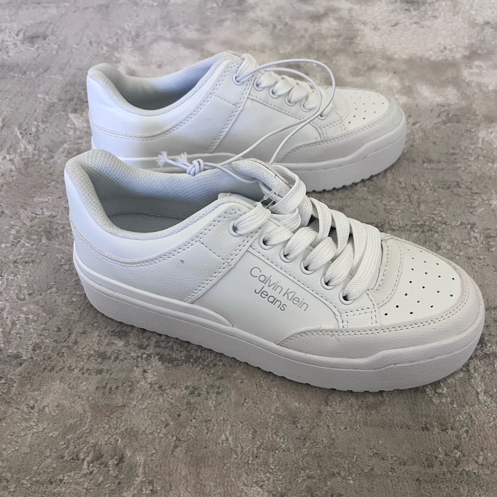 Calvin Klein Classic White Leather Sneakers